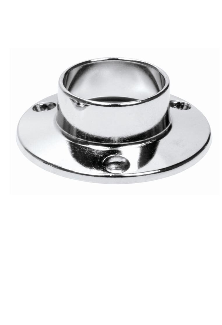 Support fermé de 1 po pour tringle de garde-robe chrome
